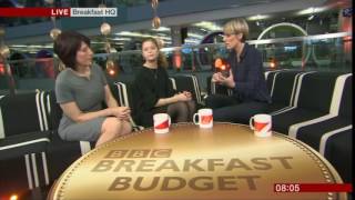 Budget 2017 Kelly GilmourGrassam on BBC Breakfast News 9 March  0804am [upl. by Abijah]