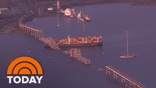 Rescue operation underway after Baltimores Key Bridge collapses [upl. by Reace]