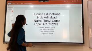 AC CIRCUIT PHYSICS SUNRISE EDUCATIONAL HUB ADILABAD [upl. by Yehus384]