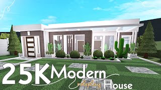 BLOXBURG Modern Roleplay House 25K Build  NO Gamepass  Speedbuild [upl. by Neersin259]