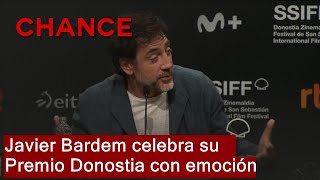 Javier Bardem al recibir el Premio Donostia quotEste galardón es la guinda a un pastelquot [upl. by Nahtanoj768]