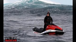 Big Wave Surfing Rescue at Cortes Banks [upl. by Ailekat]