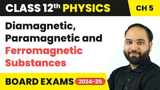 Diamagnetic Paramagnetic and Ferromagnetic Substances  Class 12 Physics Chapter 5  CBSE 202425 [upl. by Yur]