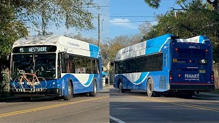 New Hart bus 2340 on Route 45 to Westshore Plaza [upl. by Aihsekan]