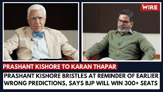 Prashant Kishor Bristles at Reminder of Earlier Wrong Predictions says BJP Will Win 300 seats [upl. by Georgina]