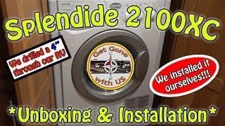 Splendide 2100XC Washer Dryer Combo Install in our RV [upl. by Acihsay]