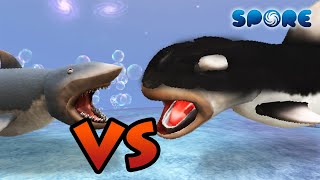 Orca vs Great White Shark  Underwater Beast Faceoff S1E2  SPORE [upl. by Plossl73]