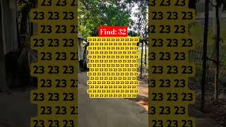 Find the hidden number quot32quot brainteasers search [upl. by Ninetta]