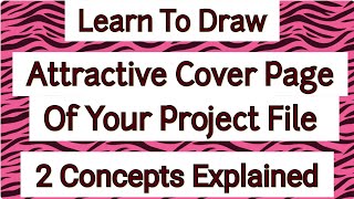 Project file cover page design decoration ideas 2 design  Project file handmade cover ideas [upl. by Odele]