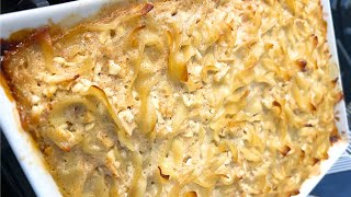 BEST EVER Apple Cinnamon Noodle Kugel [upl. by Atteuqaj]