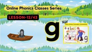 Phonics Lesson 13 Sound Of Letter G Jolly Phonics Classes for Kids [upl. by Lehcer]