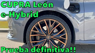 Cupra León eHybrid 2021 Prueba definitiva de autonomía modo eléctrico y consumo modo híbrido MOTORK [upl. by Crudden]