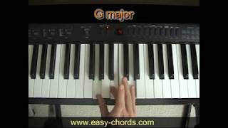 G chord piano  how to play G major chord on the piano or keyboard [upl. by Lahcym]