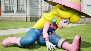 Princess Peach dance battle and fight with Super Mario [upl. by Assertal131]