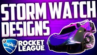 TOP 10 STORM WATCH DESIGNS OF ALL TIME 😍  Rocket League Car Designs [upl. by Annadal]