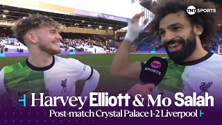 quotWE CAN DO SOMETHING SPECIAL 💫quot  Harvey Elliott and Mo Salah react to Liverpools 21 win at Palace [upl. by Sumetra]