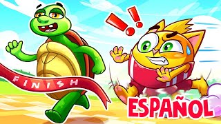 Canción de la liebre y la tortuga 🐢🐰  Canciones para niños 😻🐨🐰🦁 por Baby Zoo Español [upl. by Jonathon]