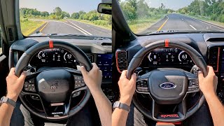 2024 Ford Ranger Raptor 60k vs Bronco Raptor 90k  POV Comparison [upl. by Shellie]