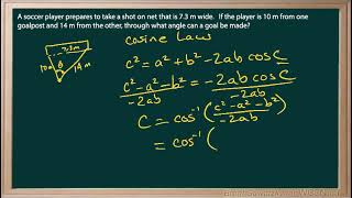 WCLN  Math  COS LAW  EX2 [upl. by Hgielram]