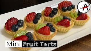 BEST Mini Fruit Tarts  Tart Buah  Sweet Pastry Crust  Tart Shell Recipe  Pastry Cream Recipe [upl. by Casilda89]