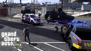 Perampok Pelabuhan Dikejar Pasukan Brimob Dan Densus 88  GTA 5 Mod Polisi Indonesia [upl. by Eclud467]