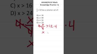 ASVABPiCAT Math Knowledge Practice Test Q Solving An Inequality acetheasvab w grammarhero [upl. by Kammerer229]