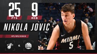 Nikola Jovic GOES OFF for 25 PTS and 9 REB in Summer League game vs Warriors 🔥🍿 [upl. by Oynotna355]