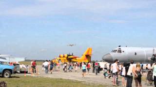 Spectacle aérien ValdOr 2010 Air Show YVO  Canadair CL215 water drop [upl. by Ayyn681]