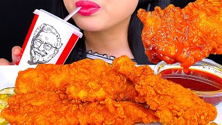 ASMR FRIED CHICKEN TENDERS DIPPED IN NASHVILLE HOT SAUCE MUKBANG [upl. by Ashlee]