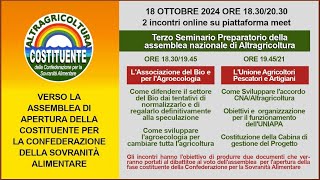 Bio e agroecologia Costituente quali obiettivi e come organizzarci 18102024 [upl. by Nynahs]