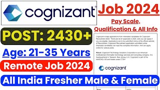 Cognizant Recruitment 2024  Work From Home Jobs  Cognizant Jobs For Freshers [upl. by Airemahs481]