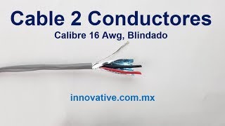 Cable 2 Conductores calibre 16 Awg 132 mm² Blindado [upl. by Ased]