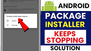 Package Installer Keeps Stopping Problem  Package Installer Stopping Solve✅ 100 WORKS [upl. by Im]