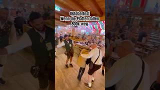 Oktoberfest wenn die Platten fallen 800€ weg cannstatterwasen oktoberfest kellner fail [upl. by Mireille]