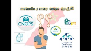 الفرق بين cnops و cnss و mutuelle [upl. by Schnell]