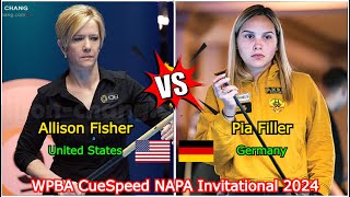 Allison Fisher VS Pia Filler  WPBA CueSpeed NAPA Invitational 2024  Last 4 [upl. by Yadrahc]