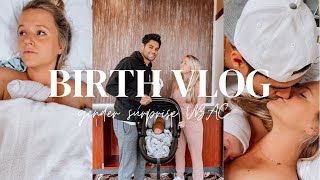 EMOTIONAL  RAW VBAC BIRTH VLOG w surprise gender [upl. by Llewej]