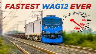 Indias Most Powerful Locomotive quotWAG12quot Fastest Speed Ever Recorded  WAG12  Indian Railways [upl. by Case]