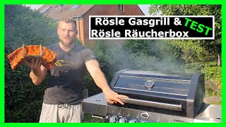 Räuchern mit dem Gasgrill Test Rösle Videro G4S und Räucherbox [upl. by Eilak245]