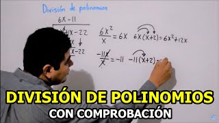 División de polinomios con su comprobación [upl. by Aivatahs]