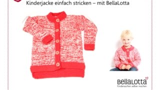 Kinderjacke einfach stricken  doppelfädig [upl. by Woolson301]