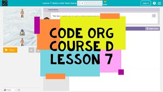 Codeorg Course D Lesson 7 Build a Star Wars Game Answers  Code org Lesson 7 Star Wars [upl. by Lory]