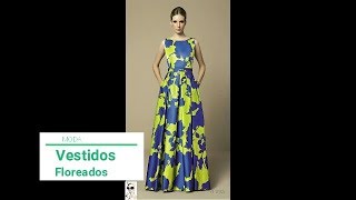 VESTIDOS LARGOS FLOREADOS Y ELEGANTES [upl. by Mari]