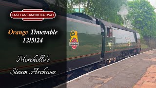 East Lancashire Railway Orange Timetable 12524 ft 34092 amp 2890  MSA [upl. by Francisca]