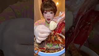 Eating Shrimp Seafood mukbang mukbang [upl. by Yrrej]