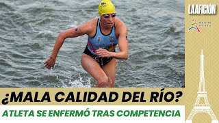 Atleta belga se enferma tras nadar en el río Sena y causa baja en el triatlón por relevos mixto [upl. by Suiramed]