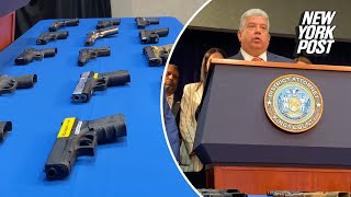 NYPD DA bust two notorious Bloodsrelated Brooklyn gangs on murder guns charges [upl. by Akeinahs]