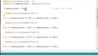 Arduino Programming Tutorials  How to use analogRead with the if amp else if control structures 0 [upl. by Giacobo980]