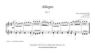 Haydn  Allegro in F Major No 2 from quot12 Easy Piecesquot [upl. by Ola927]