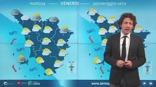 Le condizioni meteo di oggi in Toscana  maltempo e allerta arancione [upl. by Myles]